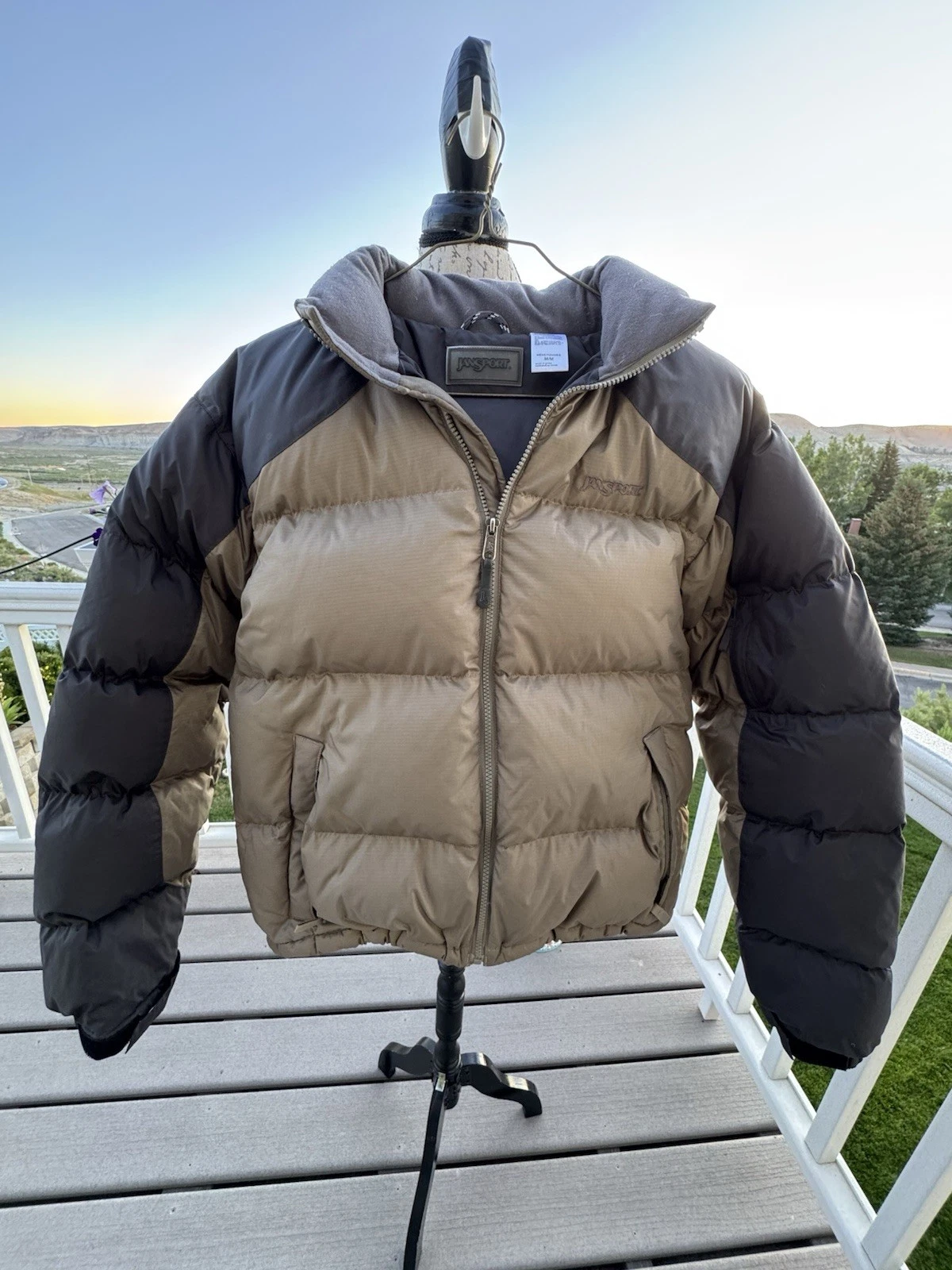 JANSPORT MEN'S NYLON & DOWN HEAVY WINTER JACKET, SZ M, PIT-PIT=23", EXCELLENT ++ image 1