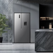 Fridgemaster MS91558DES 91cm Frost Free American Fridge Freezer Silver E Rated