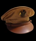 VTG WW2 US Military Mens Dress Cap Khaki SZ 7 Eagle Insignia Lewis Tailored Hat