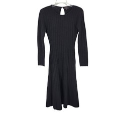 Quince black Ribbed Sweater dress Medium 100% mongolian cashmere