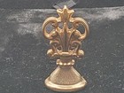 Vintage Gold Tone Brass Pisces Fish Wax Seal Stamp NOS Scroll Top Zodiac Vtg — photo 2