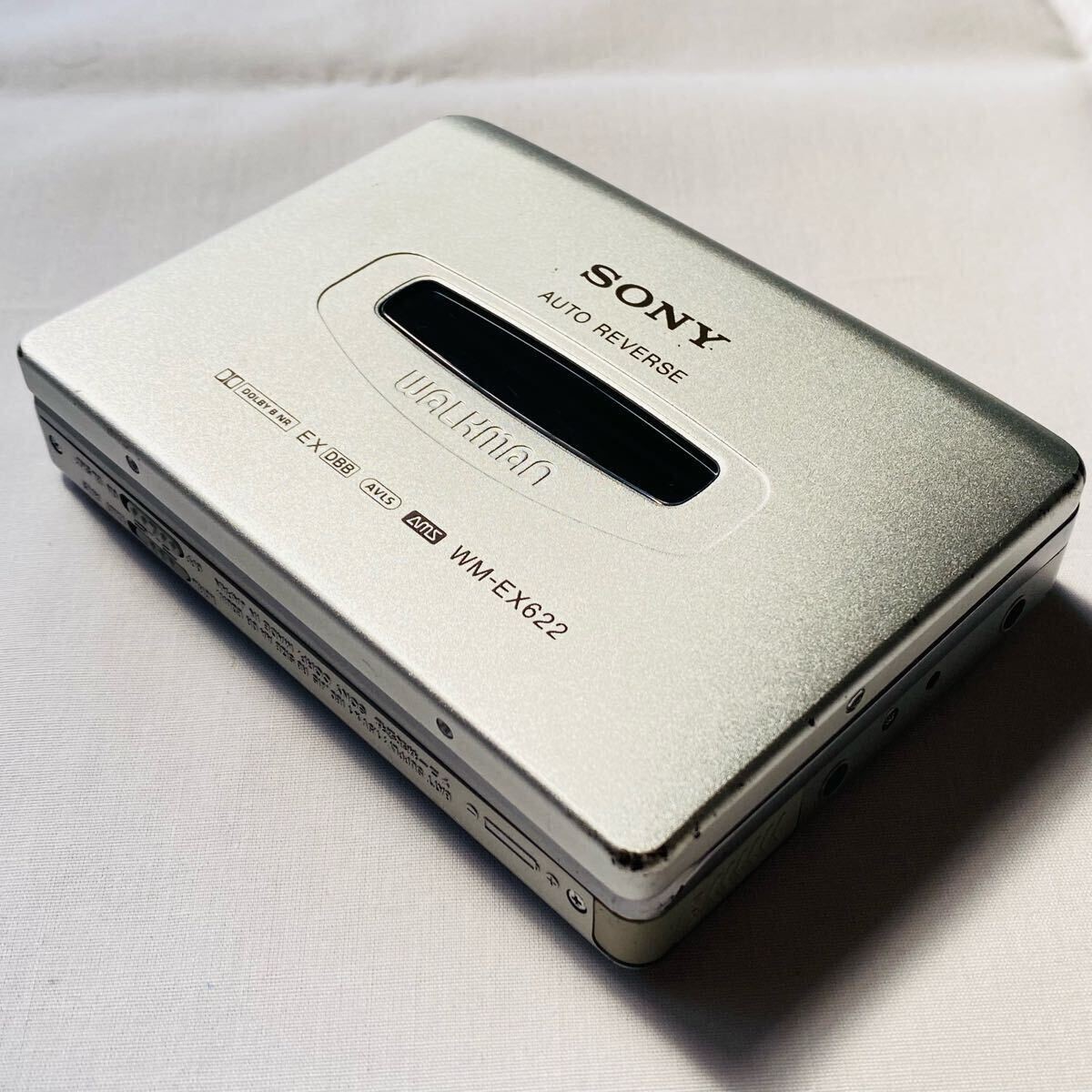 SONY WALKMAN WM-EX622 ソニーカセットウォークマンシルバー Sony WM-EX622 Walkman Portable Cassette Player Silver Tested