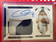 2019 Panini National Treasures Caleb Ferguson RPA /99 #42 Los Angeles Dodgers