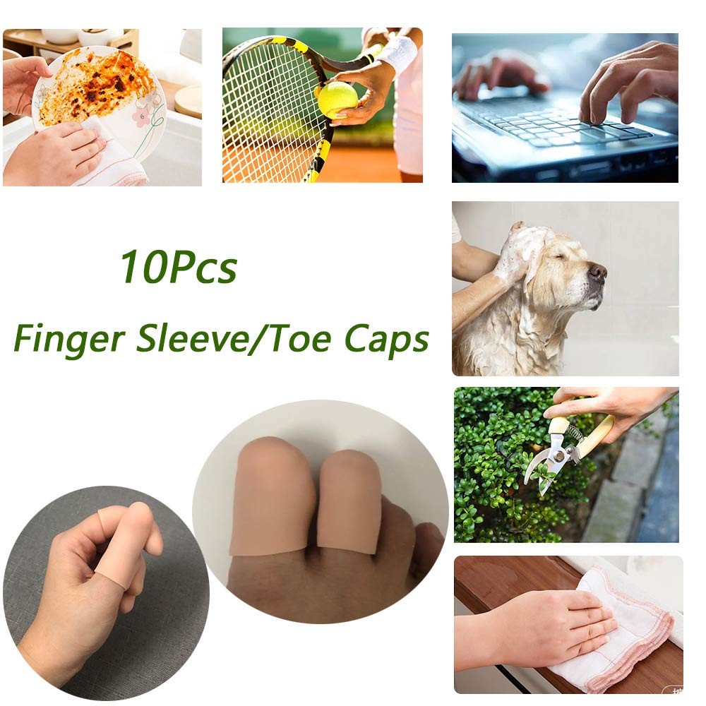Gel Finger Protectors Finger Caps Silicone Fingertips Protection - Finger Cots G