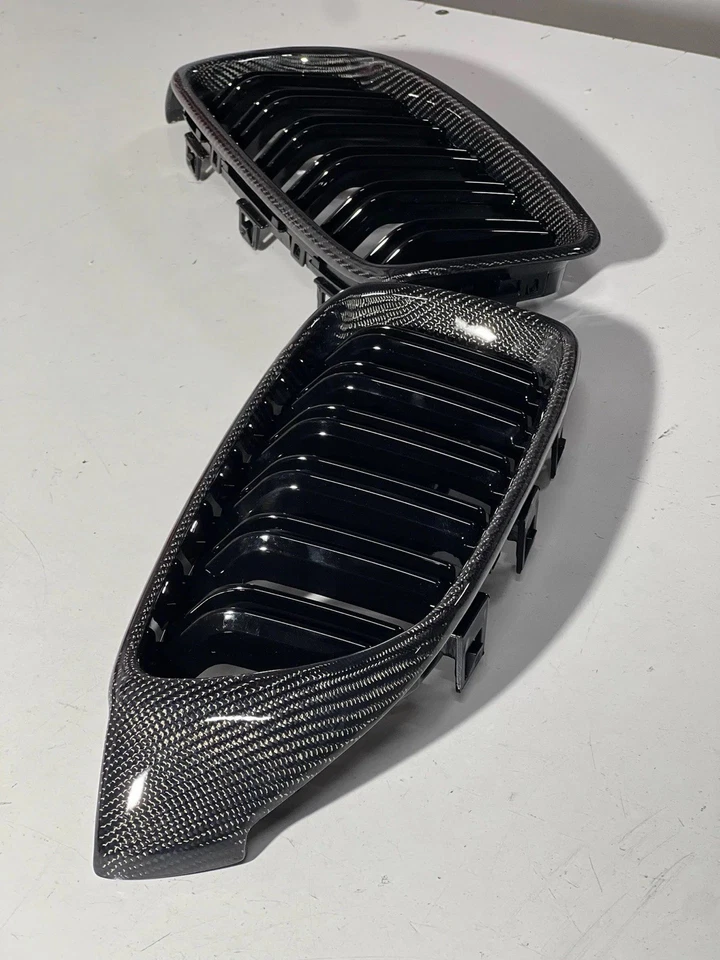 Rejillas para riñones BMW M3/M4 2014-2021 | F80/F82/F83/F30 fibra de carbono seca Foto 2 de 2