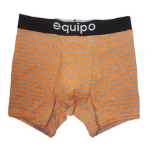 Equipo Boxer Briefs Orange  Gray Stripes Medium 100 Cotton NWOT