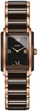 Rado Integral 22.7 mm Quartz Black Dial Rose Gold Two Toned Watch 153.0201.3.030