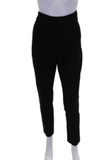 Carlisle Womens High Rise Pleated Slim Fit Trousers Black Size 2