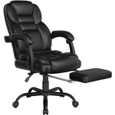 Executive Office Chair Managerial Chair with Footrest Linkage Armrest Desk Chair