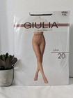 GIULIA CLASSIC LINE 20 DENIER SHEER  PANTYHOSE TIGHTS SIZE 5 XL / COLOR: BLACK — photo 2
