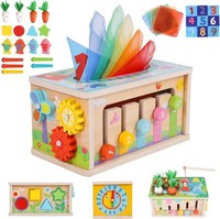 Montessori Spielzeug TüCherbox 6 In 1 FüR Baby Ab 6 Monate 1 Jahr
