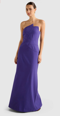 New FOREVER NEW Farrah Flower Purple Dress Occasion Formal Sz 10 RRP £129.99
