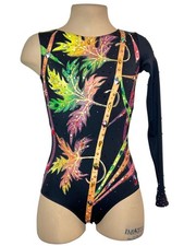 Leotard for rhythmic gymnastics Black Performance 1 Sleeve