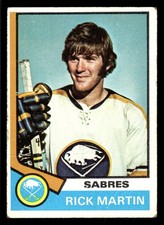 1974-75 Topps Rick Martin #190 - Buffalo Sabres - VG