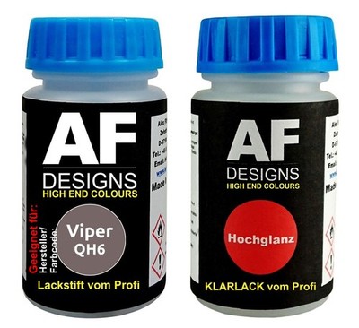 Lackstift für Viper QH6 Light Mahagony Metallic + Klarlack je 50ml Autolack Basi
