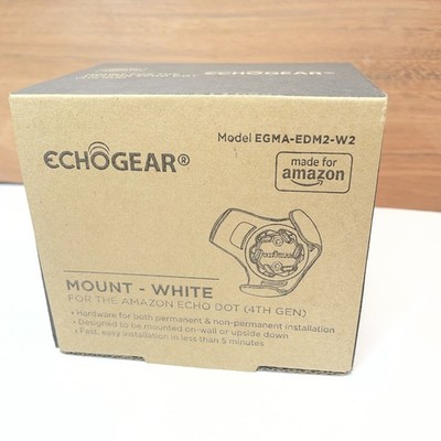 EchoGear Wall Mount for Echo Dot 4th Gen, White, EGMA-EDM2-W2,l
