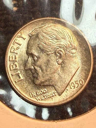 1950 10c Roosevelt 90% Silver Dime Uncirculated