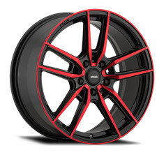 Konig Wheels Rim Myth 18x8 5x100 Et43 Gloss Black W Red Tinted Clearcoat