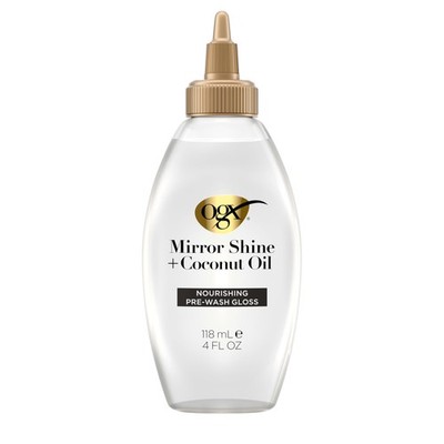 OGX Mirror Shine + Coconut Oil Pre-Wash Hair 4 Fl Oz (Pack of 1), Off White