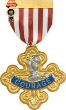 Rubies The Wizard of Oz: Cowardly Lion Badge Courage for Kids or Gold