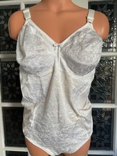 Vintage All in One Girdle Bodysuit Shaper Shapewear BALI Sz 42-D White