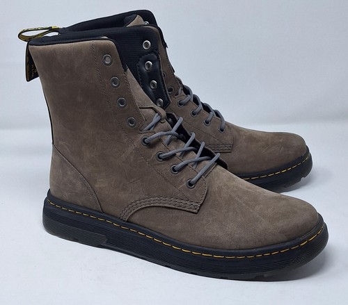 Dr Martens Stiefel Herren 14 Braun Crewson Nubukleder Schnürschuhe Docs - Bild 2 von 8