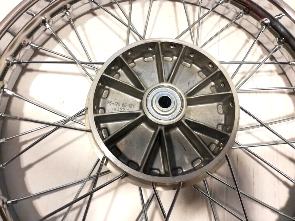 Neue Hintenrad Vorderrad 18" Chrom Felge für Jawa 350 TS350 638 634 Speichenrad - Bild 2 von 3