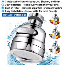 Filtro de Agua para Cocina Enroscable Remueve Impurezas Facil de Usar con 3 Modo