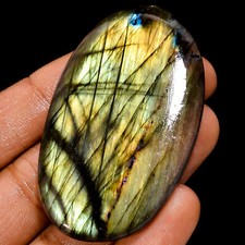 Natural Labradorite Oval Shape Cabochon Loose Gemstone 107 Ct 57X34X5mm EE-40700