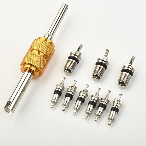 10Tlg R134a Klimaanlage Kfz Ventileinsatz A/C System Service Entferner Kit - Bild 3 von 24