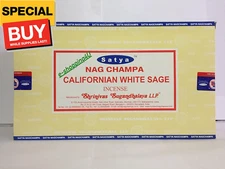 Box Of 12 Packs Of Californian White Sage Incense Sticks By