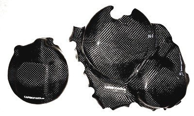 HONDA CBF600 PC43 2008 2013  2x CARBON KUPPLUNGSDECKEL LIMADECKEL COVER CARBONE