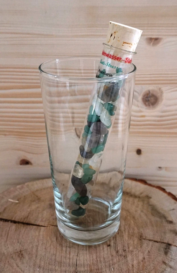 Edelsteinstab Wasserstab  Grundmischung Aventurin Rauchquarz Citrin 16 cm - Bild 2 von 4