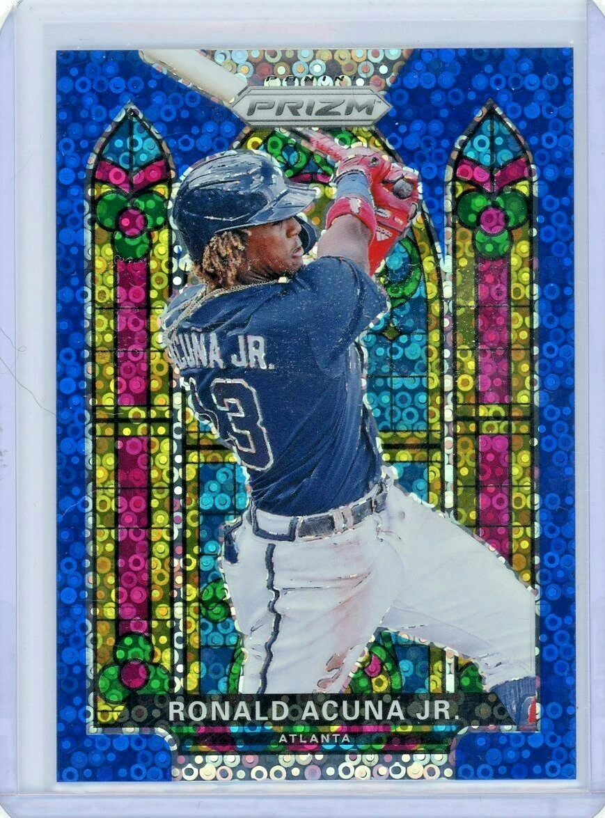 Carte Panini Prizm Ronald Acuna Jr. #4 - Stained Glass White Wave 2021 SP