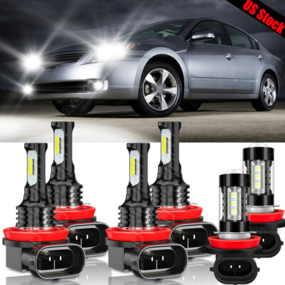Para For Nissan Altima 2007-2018 Faros LED Hi/Lo+Combinación de luces antiniebla