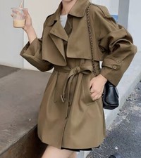 Women Windbreaker Jacket Brown Brand New