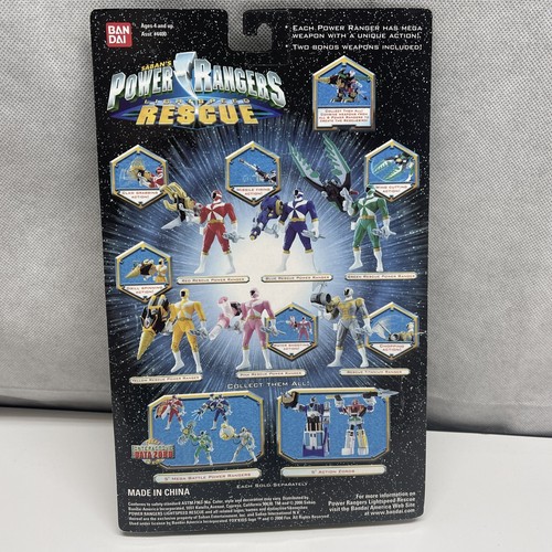2000 Bandai Mighty Morphin Power Rangers Lightspeed Rescue Blue Power Ranger JD - Picture 7 of 10