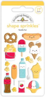 Crafts Doodlebug Sprinkles Puffy Foodie Fun Popcorn Corn Dog Ice Cream Ketchup