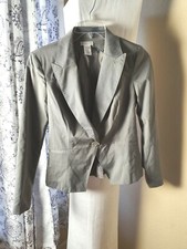 Worthington stretch size 8 ladies Ling Sleeve grey blazer