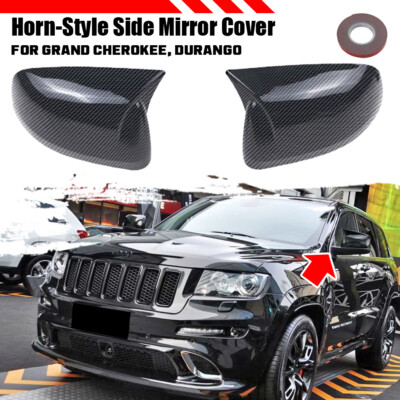 Carbon Fiber Look Rearview Mirror Covers For Jeep Grand Cherokee 2011+ (Pair)