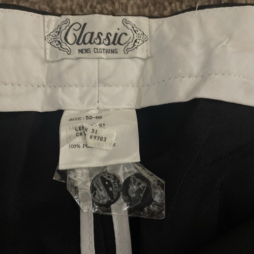Klassische maßgeschneiderte Herrenhose schwarz marinegrau 50"" 52"" 54"" Taille 31 Bein - Bild 11 von 26