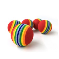12PCS Pet Rainbow Toy Ball Cat Balls Tinsel Balls for Pet Interactive Toys