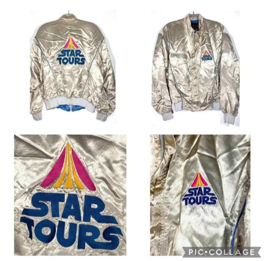 🔥🚨Vintage 80s Star Wars Star Tours Disney Park Jacket Cast 🔥🚨Vintage 80s Star Wars Star Tours Disney Park Jacket Cast