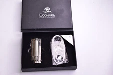 BOONFIRE Cigar Set (Lighter And Cutter) - Stainless Steel - Gift Box