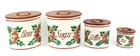 Vintage Canister Set of 4 Flour Sugar Coffee And Tea By Bauer USA Pottery