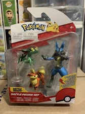 Pokemon Battle Action Figure Set 2022 GROWLITHE DREEPY LUCARIO - NEW!