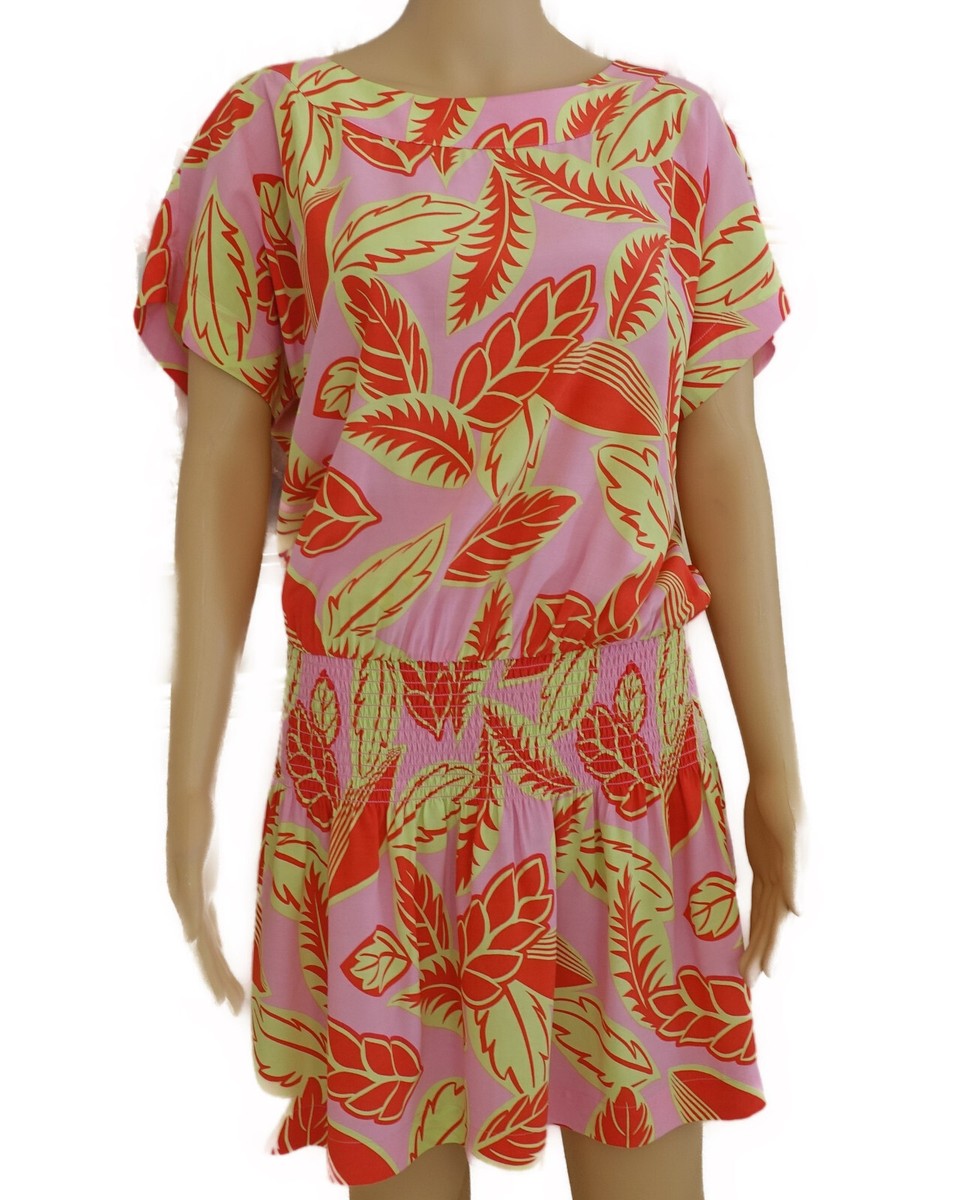 NWOT Boutique Moschino Short Pink Printed Short Sleeve Dress