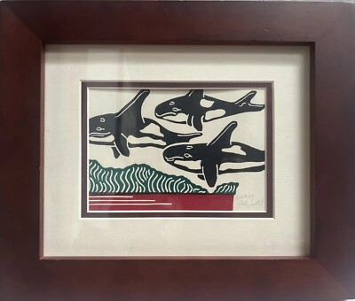 John Sollid Framed Woodblock Print 
