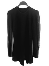 Elegant vintage/woollen black bodycon dress/ long jumper size S