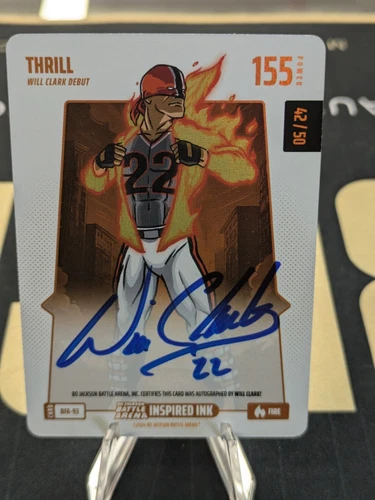 2024 Bo Jackson Battle Arena -"Thrill" Will Clark Metallic Fire On-Card Auto /50